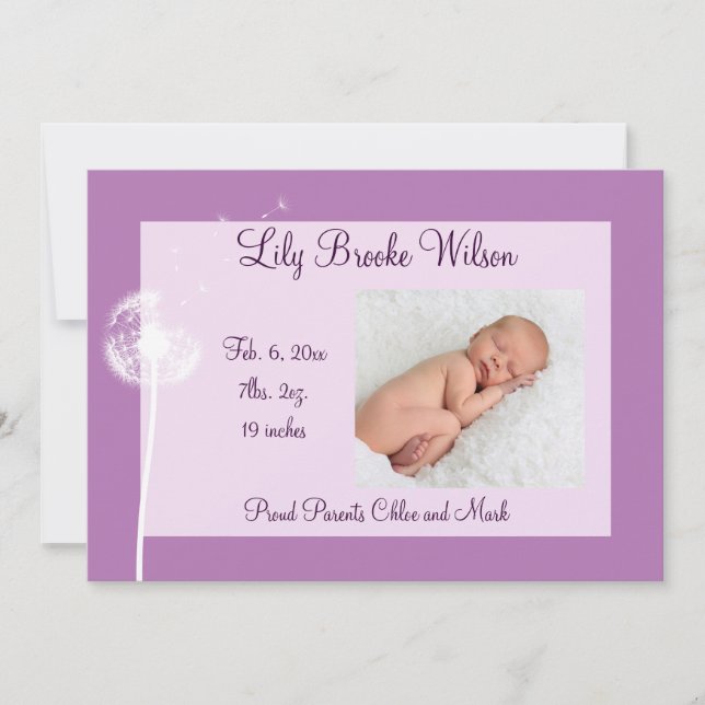 ¡¡¡Los mejores deseos!!! Anuncio de nacimiento 1 ( (Anverso)