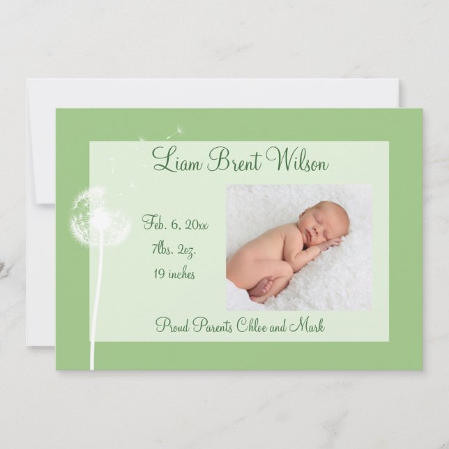 ¡¡¡Los mejores deseos!!! Anuncio de nacimiento 1 ( (Anverso)