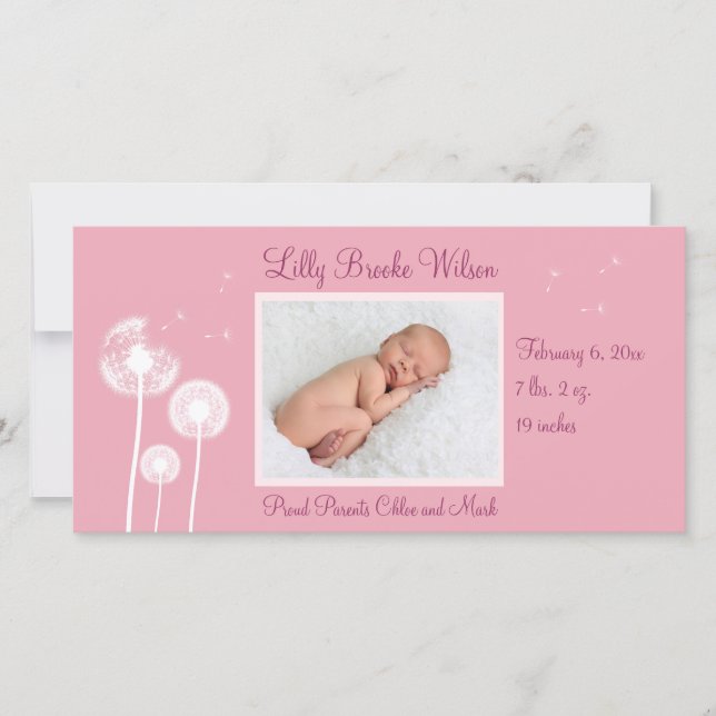 ¡¡¡Los mejores deseos!!! Anuncio de nacimiento 2 ( (Anverso)