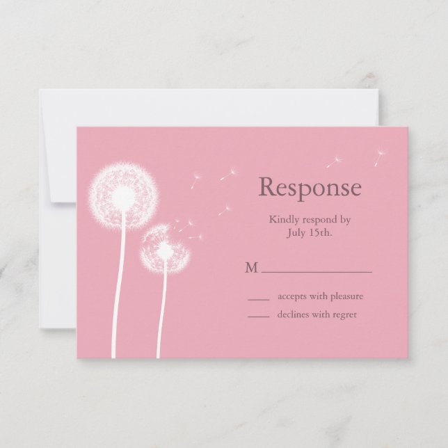 ¡Los mejores deseos rosados! RSVP (Anverso)