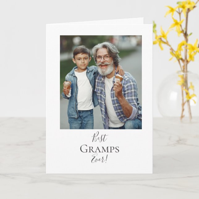 ¡Los mejores Gramps! Tarjeta (flor amarilla)
