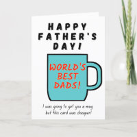 Los mejores papás del mundo - Tarjeta del Día del 