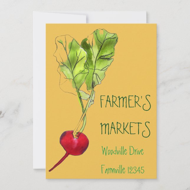 Los mercados de los agricultores: frutas y verdura (Anverso)