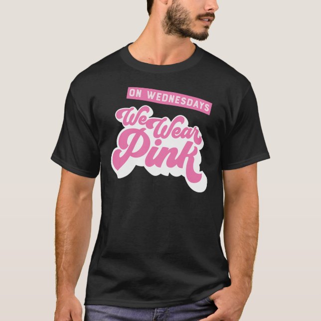Los Miércoles Usamos Camiseta Clásica Rosa (Anverso)
