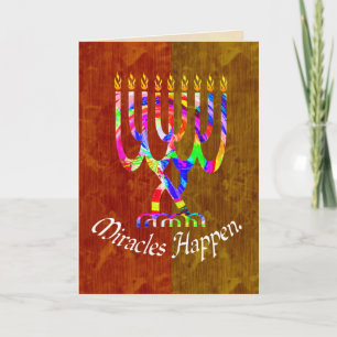Los milagros ocurren con las tarjetas Menorah
