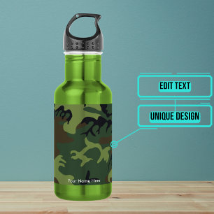 Los militares camuflan la botella de agua de