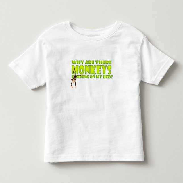 Los monos que saltan en mi camiseta de la cama (Anverso)