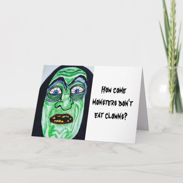 LOS MONSTRUOS DE HALLOWEEN NO COMEN LA tarjeta CLO (Anverso)