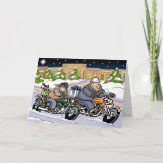 Los motoristas son tarjeta de Navidad de los