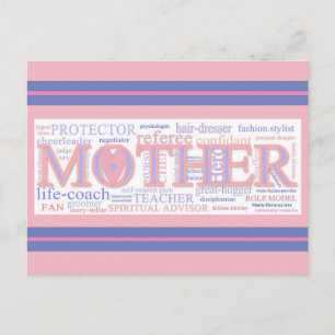 Los muchos roles de la madre   Postal Blue Beach S