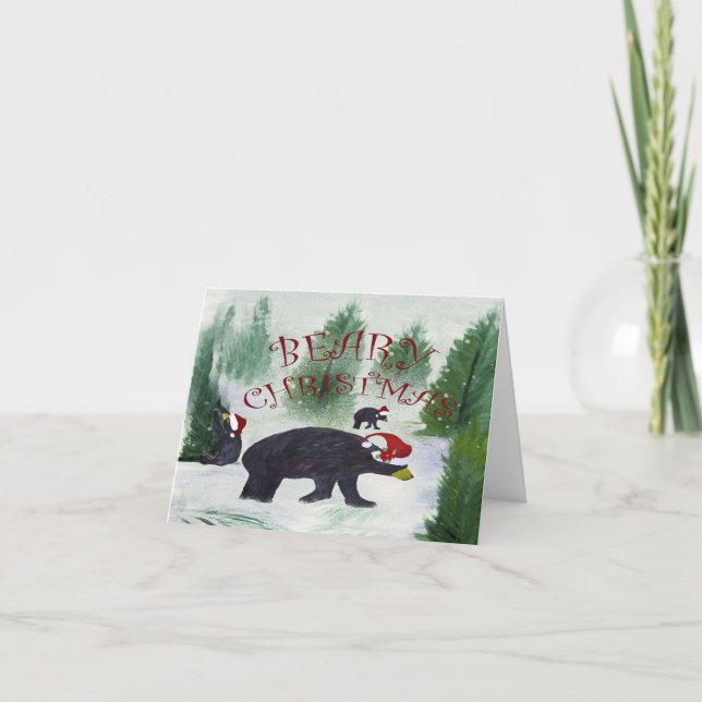 Los Navidades beary tienen tarjetas de felicitació (Anverso)