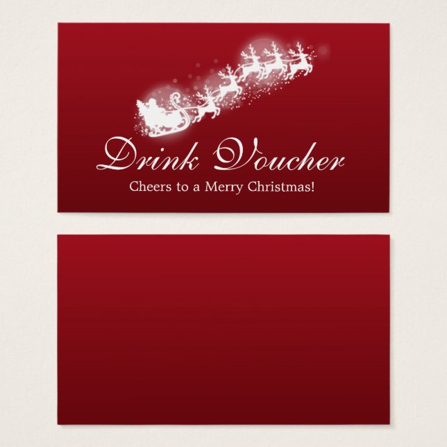 Los navidades beben el voucher Santa Red (Anverso y reverso)