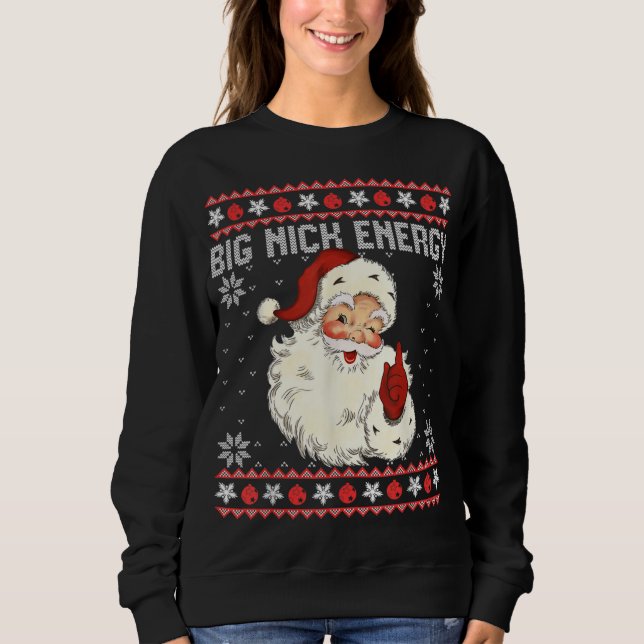 Los Navidades Big Nick Energy Santa Ugly Sweater (Anverso)