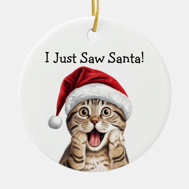 Los Navidades de Cat Lover regalan ornamento de ga (Frente)