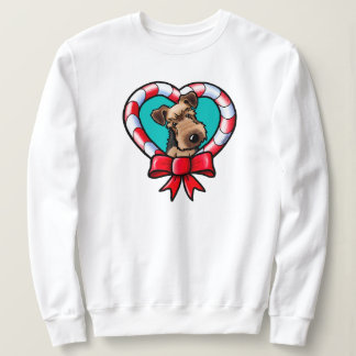 Los Navidades de KiniArt Airedale aman la sudadera