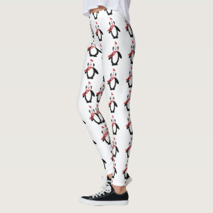 Los Navidades de los pingüinos leggings