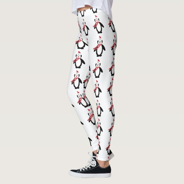 Los Navidades de los pingüinos leggings (Izquierda)