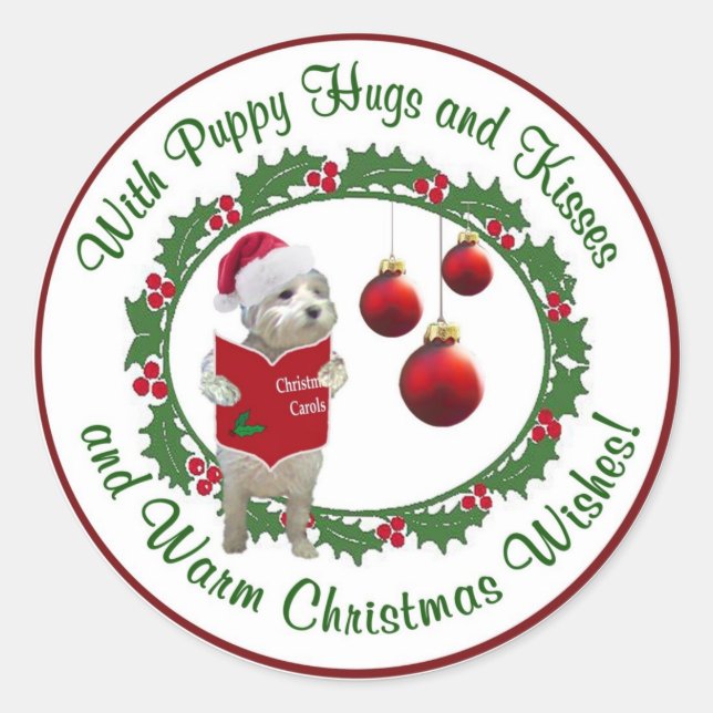 Los Navidades occidentales desean sellos redondos (Anverso)