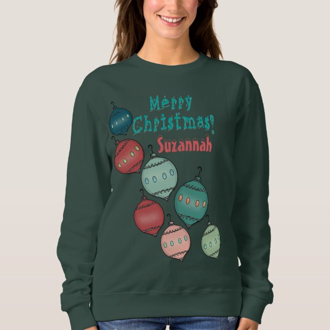 Los Navidades ornamentales usan sudaderas personal (Anverso)