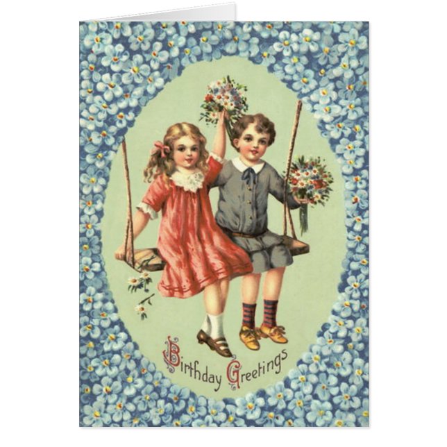 Los niños adornados con flores de Bouquet (Frente)