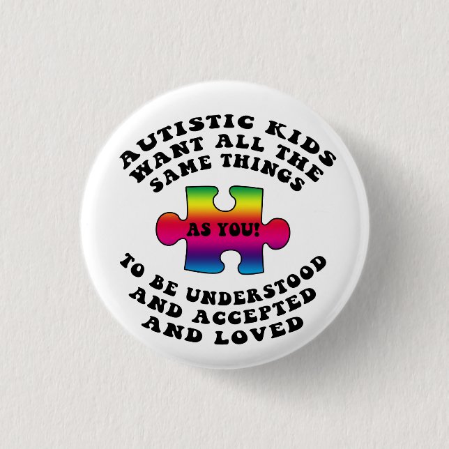 Los niños autísticos quieren todo el mismo botón (Anverso)