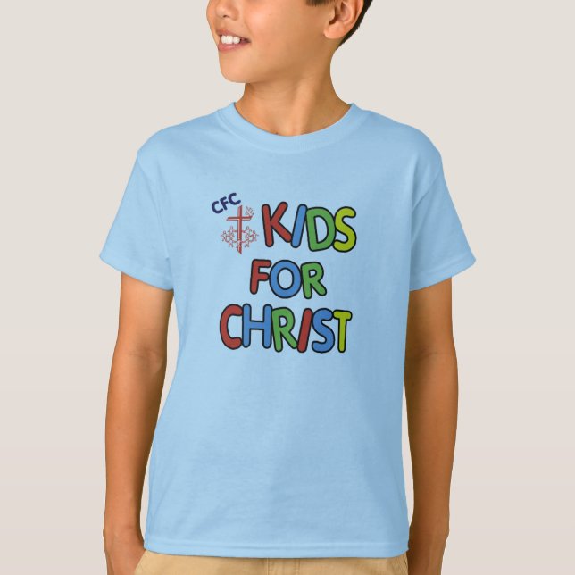 Los niños de CFC para Cristo embroman la camiseta (Anverso)