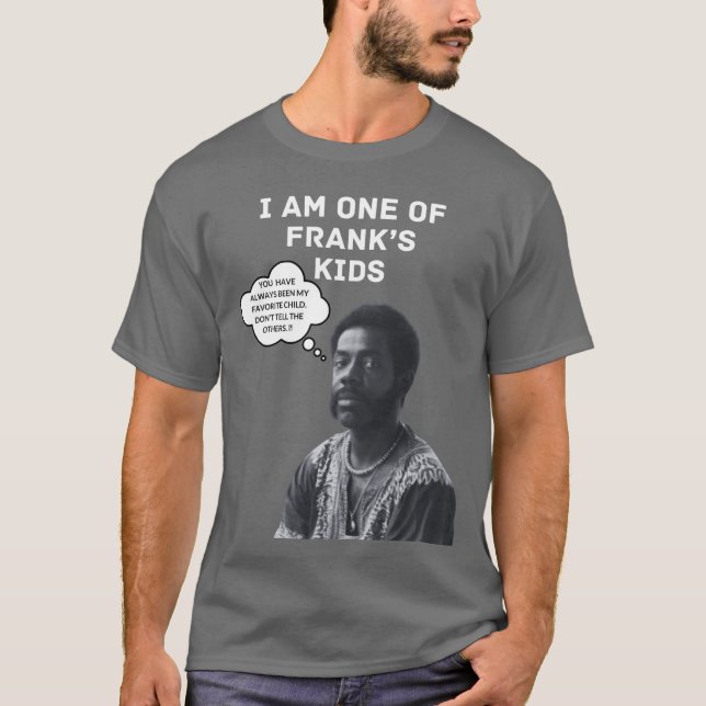 Los niños de Frank son un Camisa Gris Oscura/Texto (Anverso)