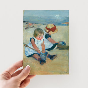 Los niños de la playa   Tarjeta postal Mary Cassat