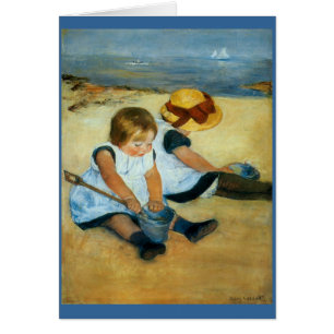 Los niños de Mary Cassatt en la playa (1884)