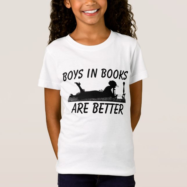 LOS NIÑOS EN LIBROS SON MEJORES CAMISETAS DE CHICA (Anverso)