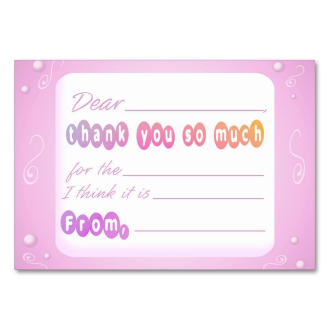 Los niños llenan los espacios en blanco Gracias a  (Anverso)