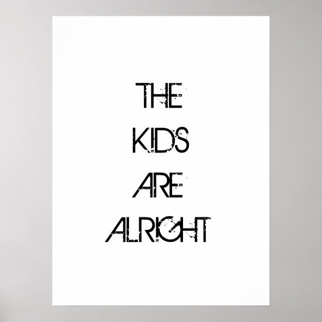 Los niños son buenos Posters de tipografía (Frente)