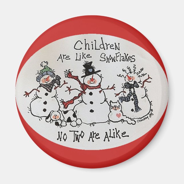 Los Niños Son Como El Imán De Las Copas De Nieve (Frente)