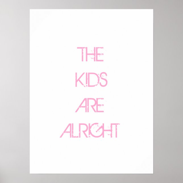 Los niños son Posters de tipografía rosa (Frente)