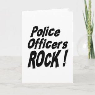 ¡Los oficiales de policía rompen! Tarjeta mediana