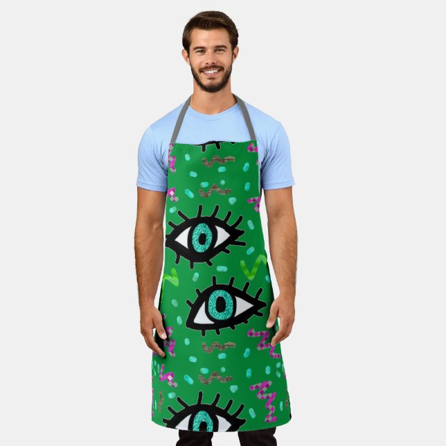 los ojos, verde delantal (Gastado)