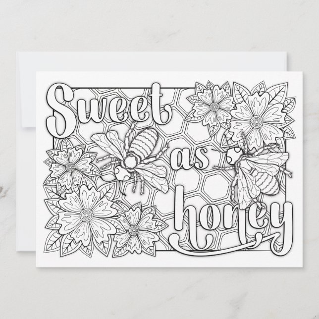 Los ornaMENTAL dulces como abejas melíferas colore (Anverso)