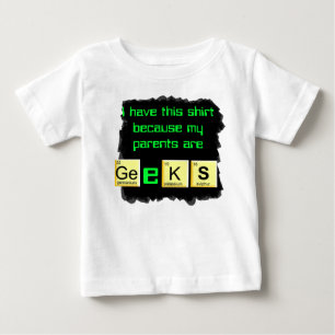 los padres son camisa del bebé de los frikis