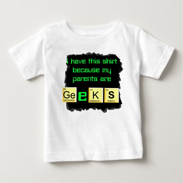 los padres son camisa del bebé de los frikis (Anverso)