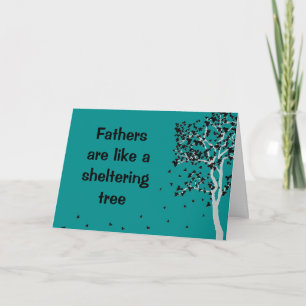 Los padres son como un árbol refugio ~ tarjeta Pap