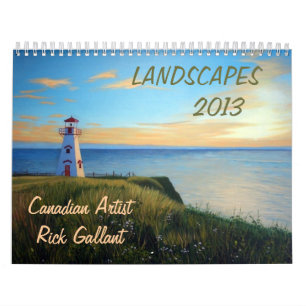 Los paisajes hacen calendarios por el artista Rick