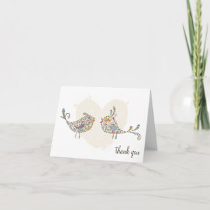 Los pájaros del amor le agradecen las tarjetas