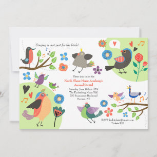 Los pájaros están cantando la invitación