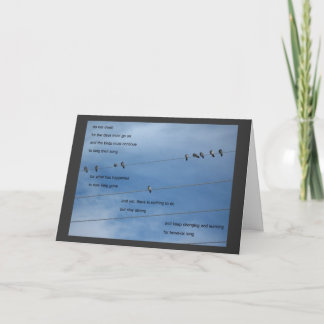 los pájaros no moran tarjeta