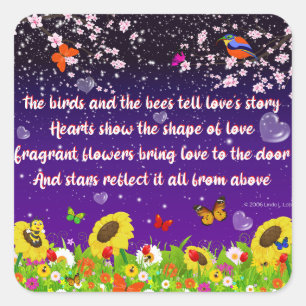 Los pájaros y los pegatinas de las abejas