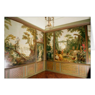 Los paneles de pared pintados en el salón de Gill