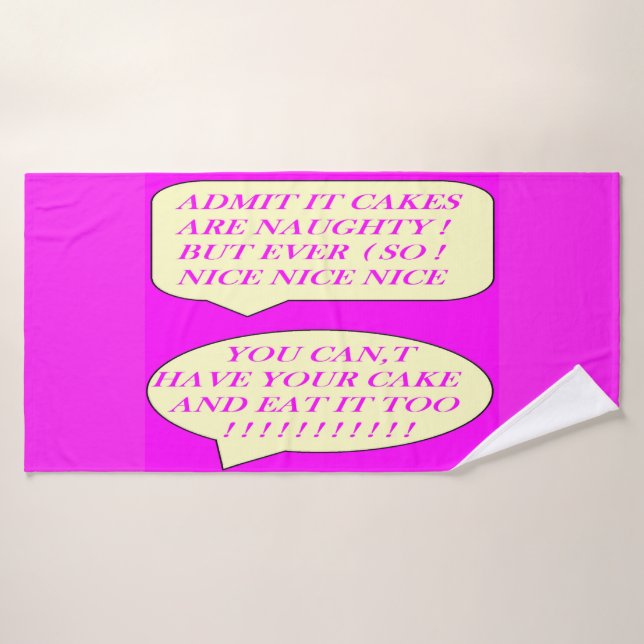 Los pasteles son muy buenos para los amantes de la (Toalla de baño)