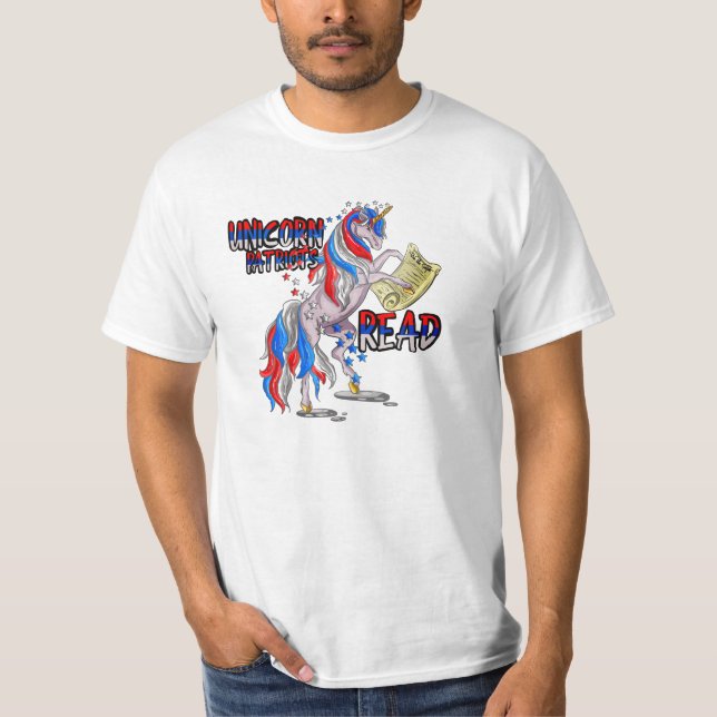 Los patriotas de Unicorn leen camiseta (Anverso)