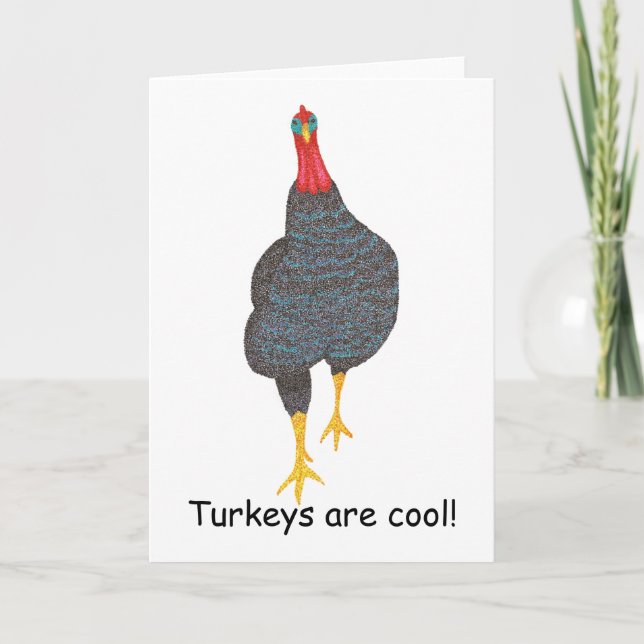Los pavos son geniales, las tarjetas de felicitaci (Anverso)