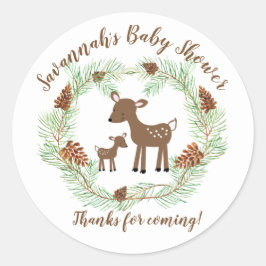 Los Pegatinas Baby Shower de los venados de Woodla